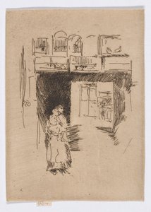 Vogelwinkel-Seven Dials, ca. 1886-88 door James Abbott McNeill Whistler