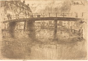 Brug, Amsterdam, 1889 door James Abbott McNeill Whistler