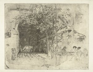 Doorgang onder een huis in Venetië door James Abbott McNeill Whistler