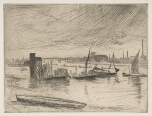 Vroege ochtend, Battersea Battersea Dageraad Cadogan Pier, 1861