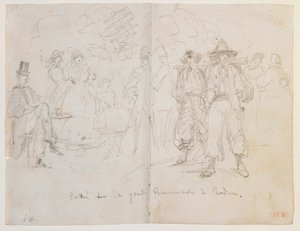 Entree op de Grote Promenade in Baden, 1858 door James Abbott McNeill Whistler