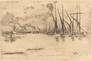 Vanaf Pickle-Herring Stairs door James Abbott McNeill Whistler