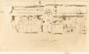 Meubelwinkel, ca. 1887 door James Abbott McNeill Whistler