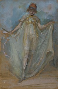 Groen en goud, de danseres door James Abbott McNeill Whistler