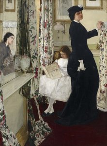 ""Harmonie in groen en roze: de muziekkamer"" door James Abbott McNeill Whistler
