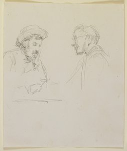 Hoofden van twee mannen, ca. 1855-59 door James Abbott McNeill Whistler