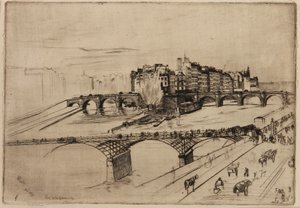Île de la Cité, Parijs, 1859 door James Abbott McNeill Whistler