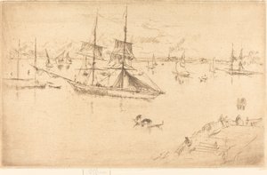 Lagune: Middag, 1879-1880 door James Abbott McNeill Whistler