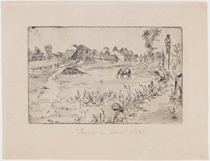 Landschap met paarden, 1859