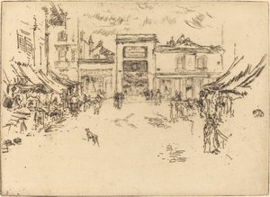 Kleine marktplein, Tours door James Abbott McNeill Whistler