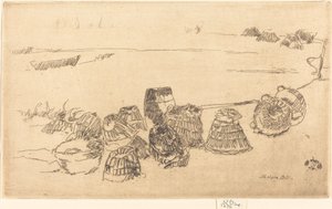 Kreeftenpotten, ca. 1880-1881 door James Abbott McNeill Whistler