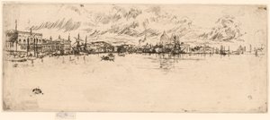 Lang Venetië, 1879-1880 door James Abbott McNeill Whistler