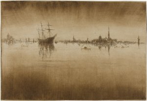 Nocturne door James Abbott McNeill Whistler
