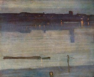Nocturne in blauw en groen, 1870 door James Abbott McNeill Whistler