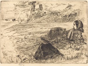 Kindermeisje en kind, 1859 door James Abbott McNeill Whistler