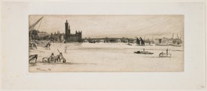 De oude Westminster Bridge door James Abbott McNeill Whistler