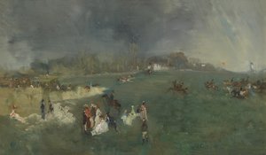 Paardenrennen door James Abbott McNeill Whistler