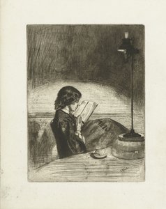 Portret van Deborah Delano lezend