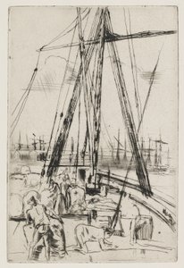 Scheepvaart in Liverpool door James Abbott McNeill Whistler