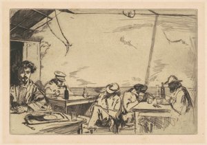 Soupe à Trois Sous, 1859 door James Abbott McNeill Whistler