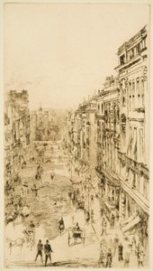 St James’s Street in Londen door James Abbott McNeill Whistler