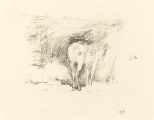 Studie van een paard, 1895 door James Abbott McNeill Whistler