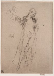 Het Waaiermodel Nr. 3 door James Abbott McNeill Whistler