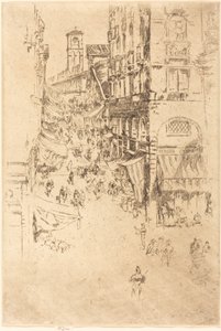 De Rialto, 1880 door James Abbott McNeill Whistler