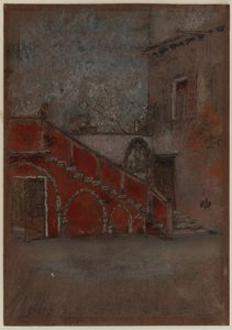 De trap: Notitie in rood, 1880