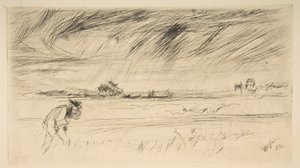 De storm, 1861 door James Abbott McNeill Whistler
