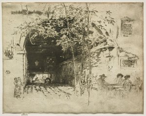 De Traghetto, 1880 door James Abbott McNeill Whistler