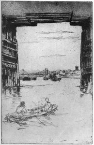 Onder de Oude Battersea Brug door James Abbott McNeill Whistler