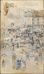 Variaties in Violet en Grijs Marktplein, Dieppe, 1885