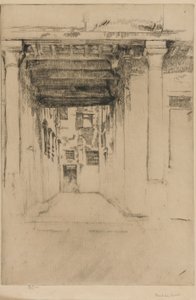 Venetiaanse Hof, 1879-1880 door James Abbott McNeill Whistler