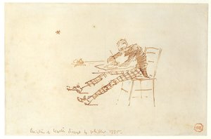 Walter Sickert (1860-1942) aan het schetsen, 1885 door James Abbott McNeill Whistler