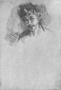 Whistler met de witte lok door James Abbott McNeill Whistler