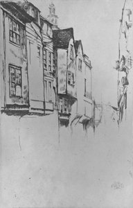 Wych Street, 1877, 1904 door James Abbott McNeill Whistler