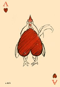 De corpulente Chanticleer, van het harten aas, 1910