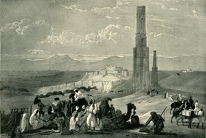 Het Fort en de Citadel van Ghazni en de Twee Minaretten, ca. 1840, 1901 door James Atkinson