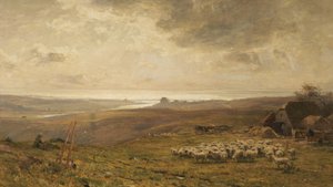 De zilveren rand van de wolk door James Aumonier