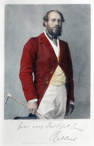 De 6e hertog van Rutland gekleed voor de jacht door James B. Hunt