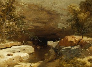 Landschap, Porth-yr-ogof, Vale of Neath door James Baker Pyne