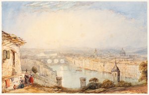 Uitzicht op Florence door James Baker Pyne