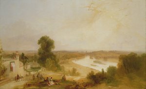 Uitzicht op de rivier de Theems vanaf Richmond Hill, 1835 door James Baker Pyne