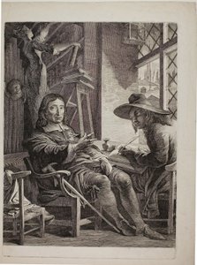Milton Dicteert aan Ellwood de Quaker door James Barry
