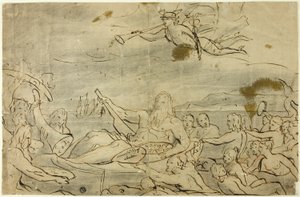 Studie voor Handel of de Triomf van de Theems door James Barry