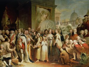 De Verdeling van Premies in de Society of Arts, vijfde in de serie De Vooruitgang van de Menselijke Cultuur en Kennis door James Barry