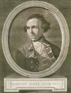 Portret van Kapitein James Cook door James Basire