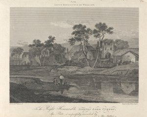 Whalley Abbey (dichterbij zicht) door James Basire
