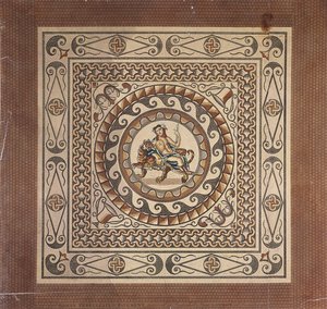 Romeins mozaïek, ontdekt in Leadenhall Street, Londen, 1804 door James Basire II